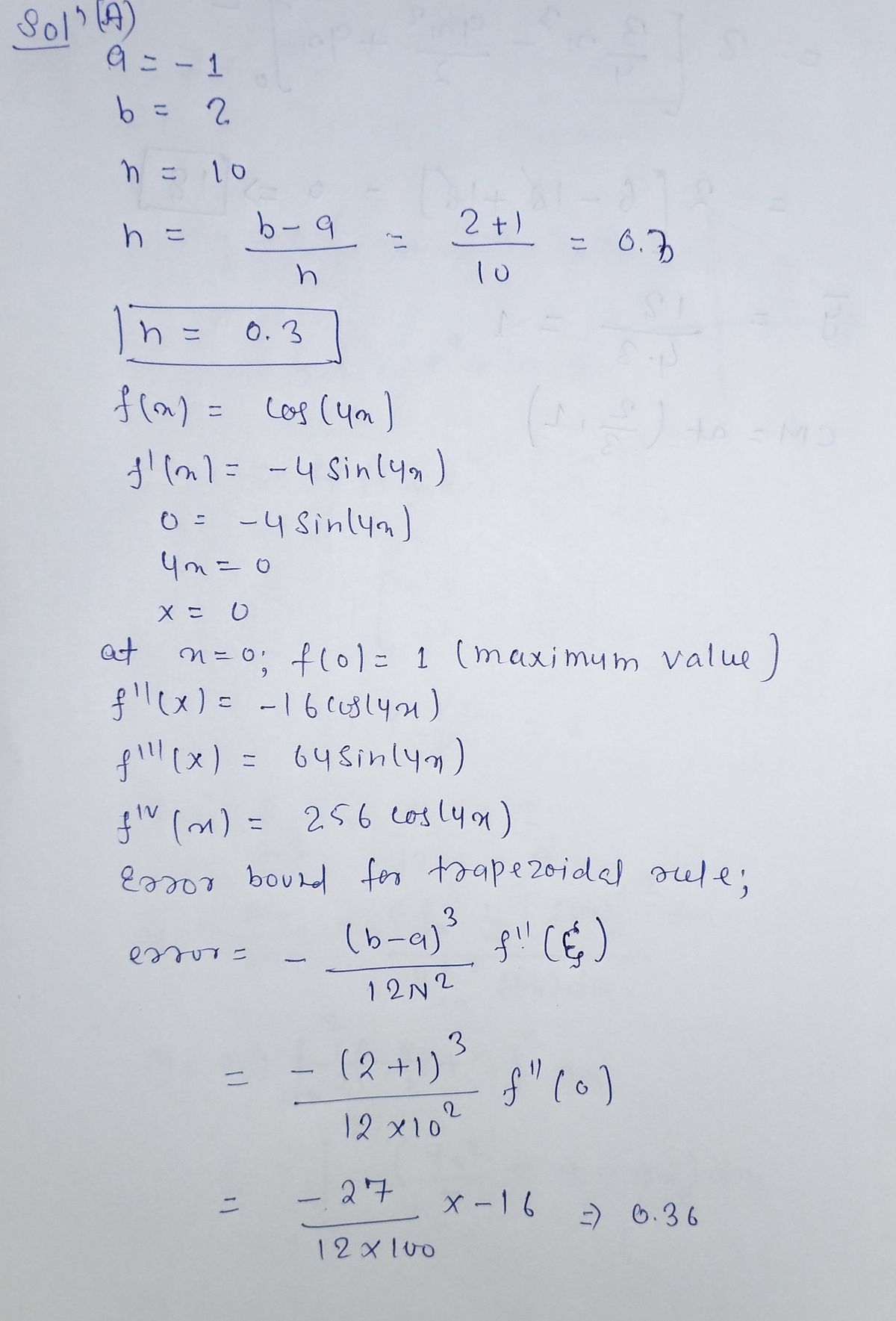 Advanced Math homework question answer, step 1, image 1