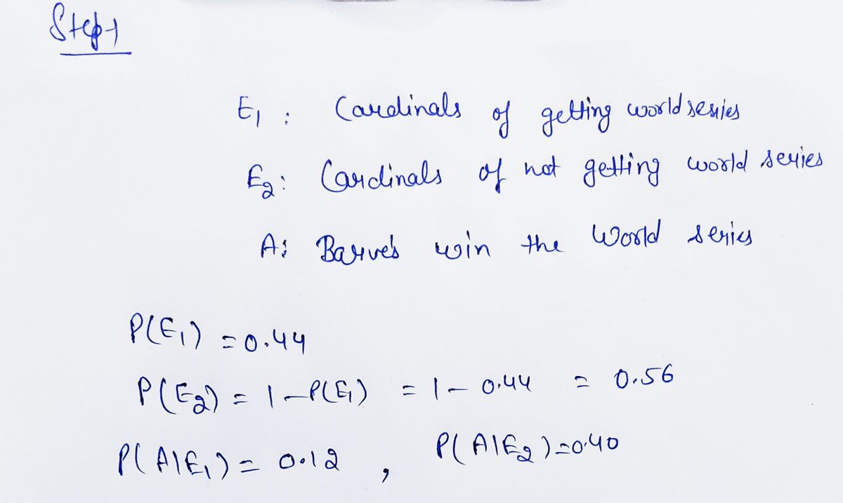 Probability homework question answer, step 1, image 1