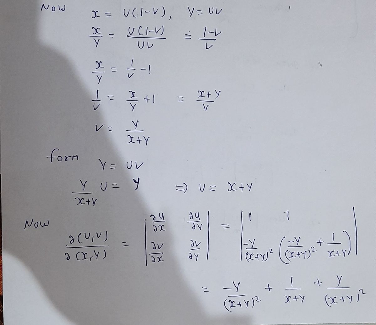 Answered If X U 1 V Y Uv Then Verify That Bartleby