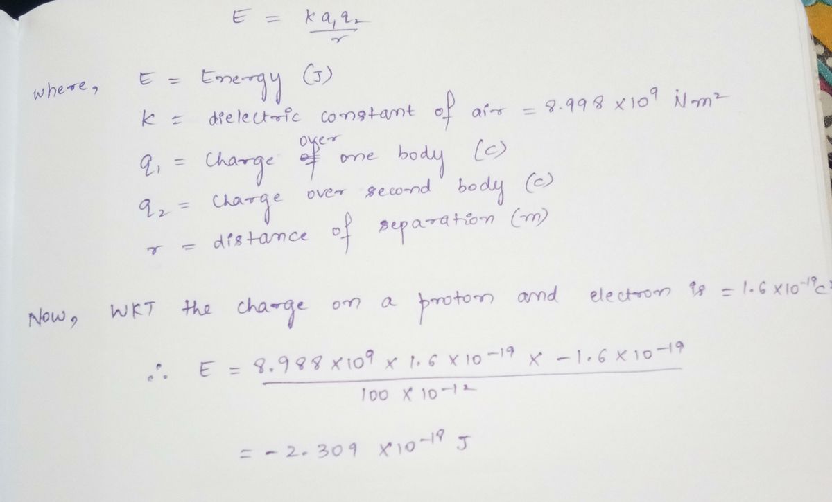 Answered Use Coulombs Law To Calculate The Bartleby