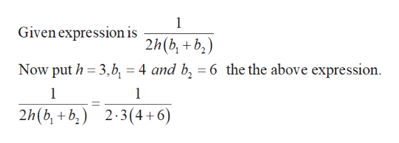 Answered: How Do I Solve 1/2h(b1+b2) If H=3,… | Bartleby