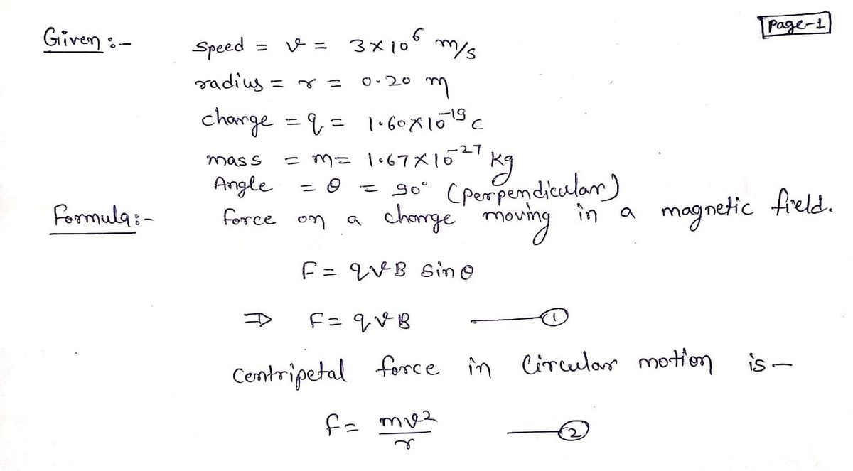 Physics homework question answer, step 1, image 1