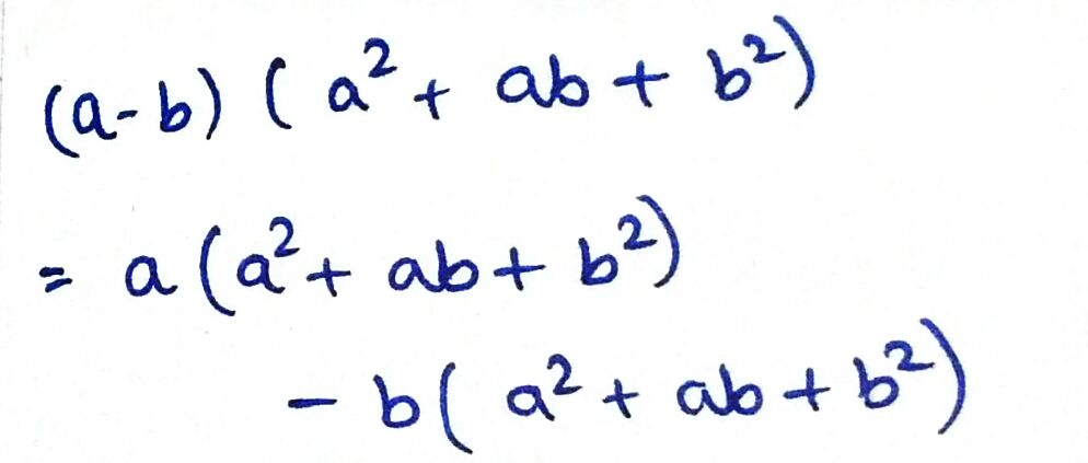 Answered: Find Product. (a - B)(a2 + Ab + B2) | Bartleby