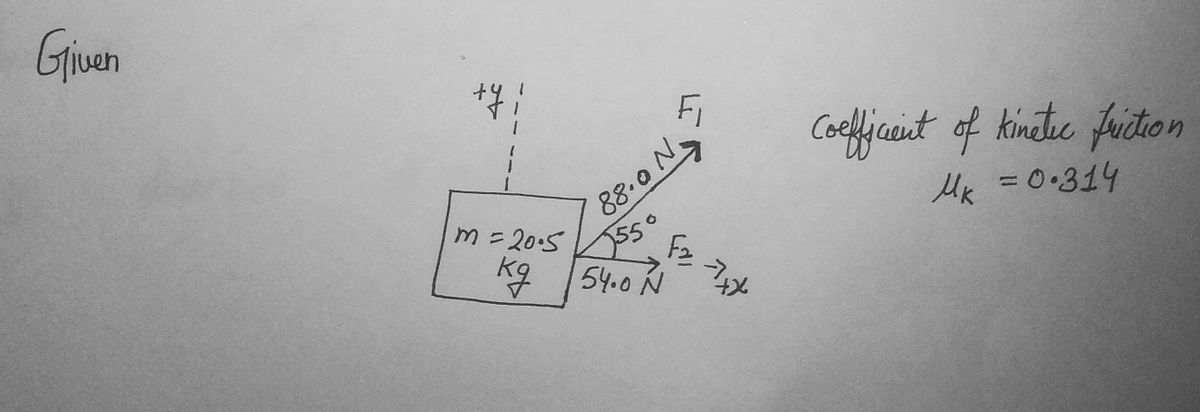 Physics homework question answer, step 1, image 1