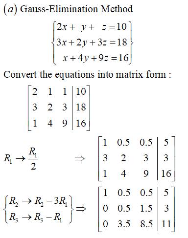 Answered A Using Gaussian Elimination Method Bartleby