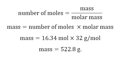 molar mass of ch3oh
