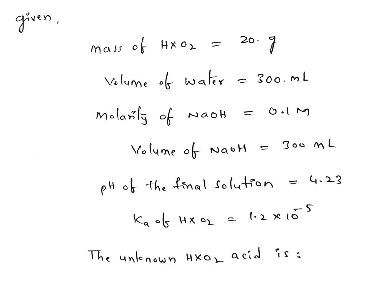 Chemistry homework question answer, step 1, image 1