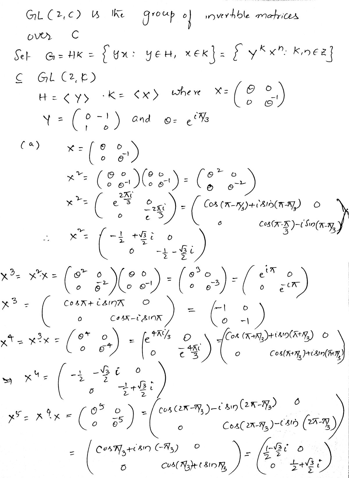 Answered Recall That Gl 2 C Is The Group Of Bartleby