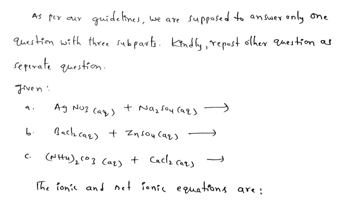 Chemistry homework question answer, step 1, image 1