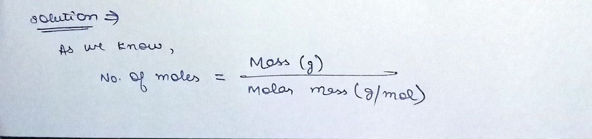 Chemistry homework question answer, step 1, image 1