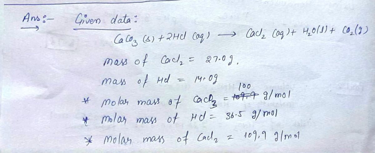 Chemistry homework question answer, step 1, image 1