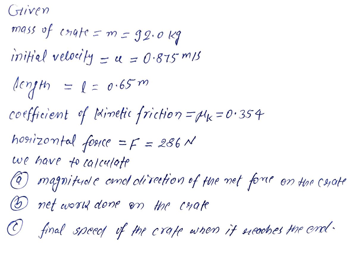 Physics homework question answer, step 1, image 1