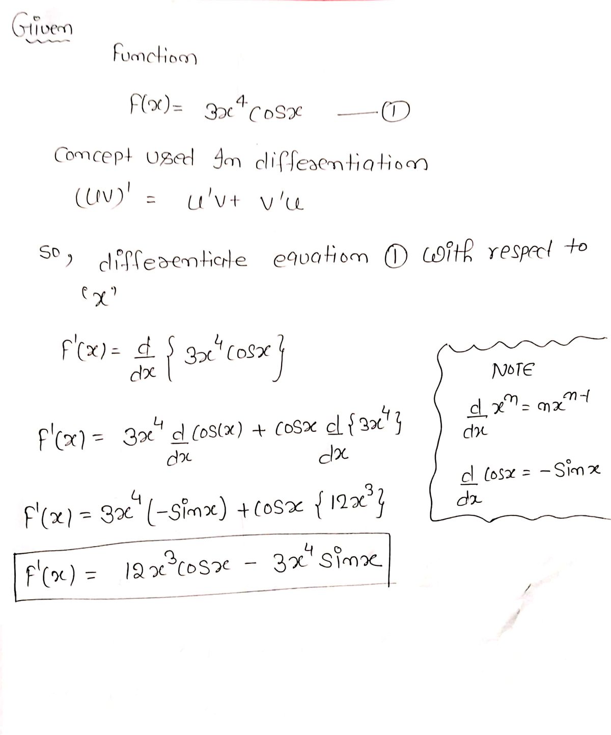 Calculus homework question answer, step 1, image 1