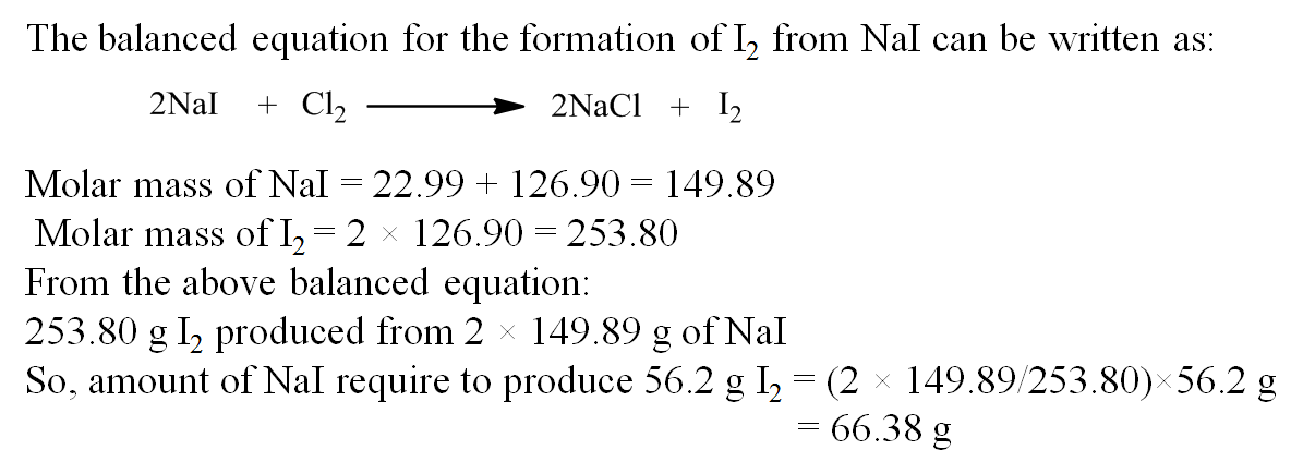 Answered How Many Grams Of Sodium Iodide Nai Bartleby