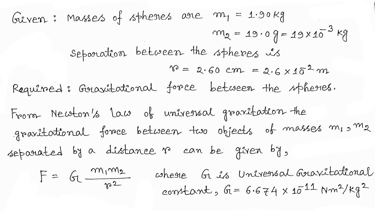 Physics homework question answer, step 1, image 1