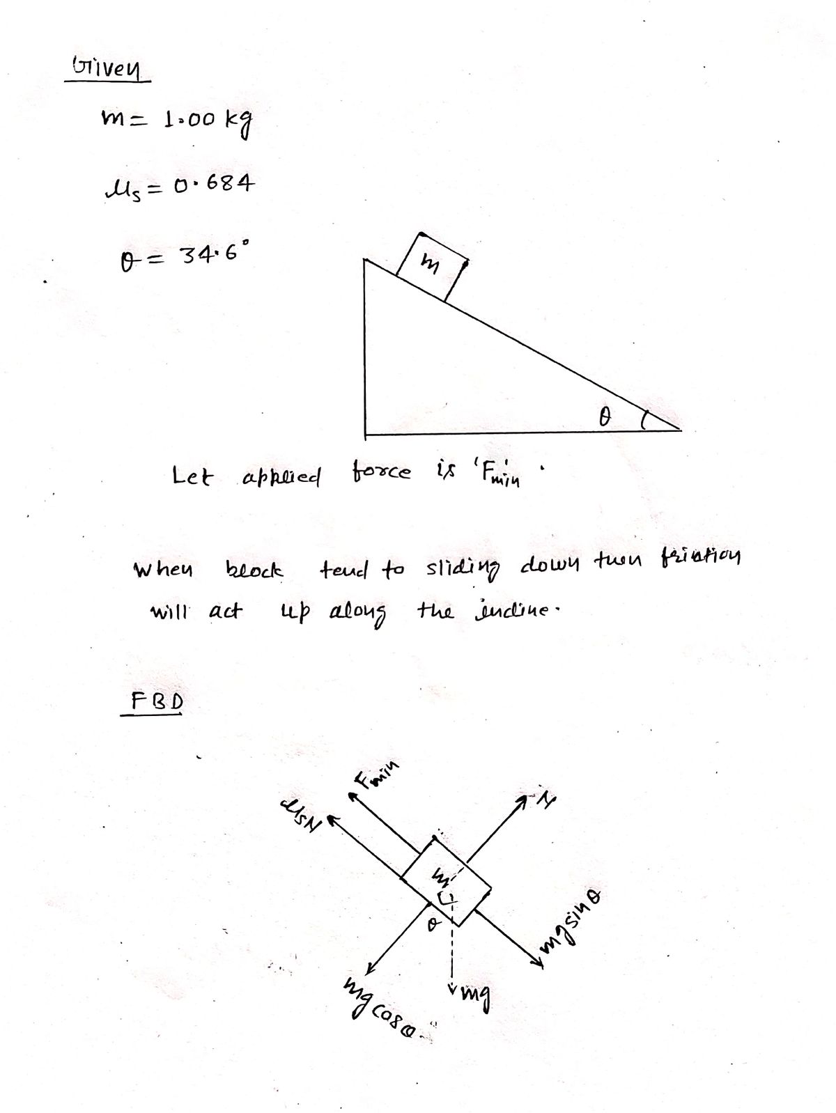 Physics homework question answer, step 1, image 1