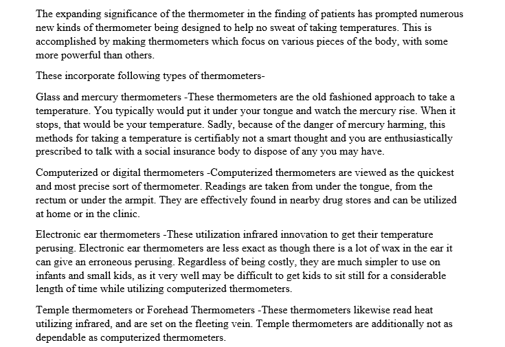 types of thermometer physics