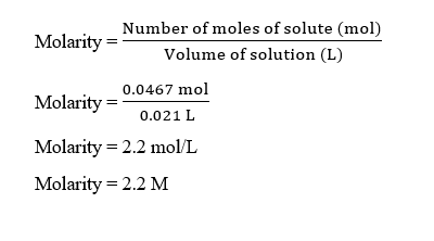 Answered: 25. What is the molarity of an Nal… | bartleby