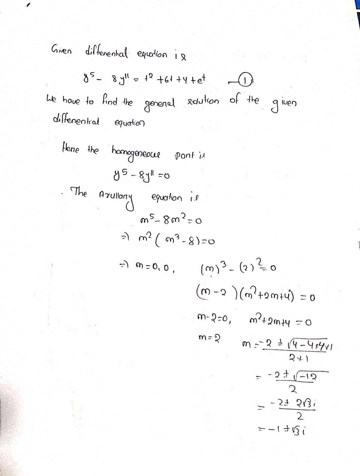 Advanced Math homework question answer, step 1, image 1