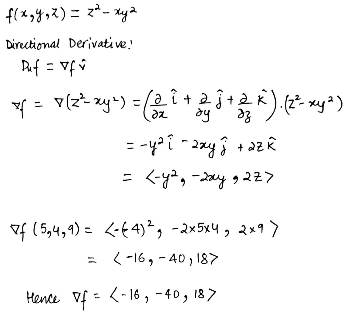 Answered Calculate The Directional Derivative Of Bartleby 0831