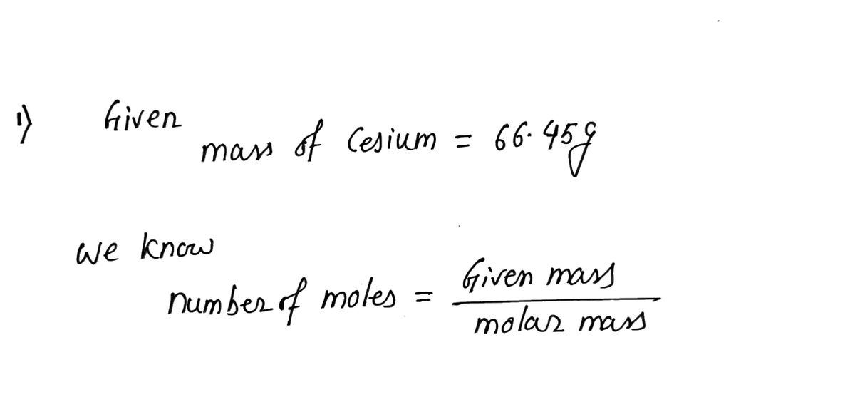 Chemistry homework question answer, step 1, image 1