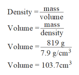 Answered: The density of magnesium is 1.7 g/cm 3,… | bartleby