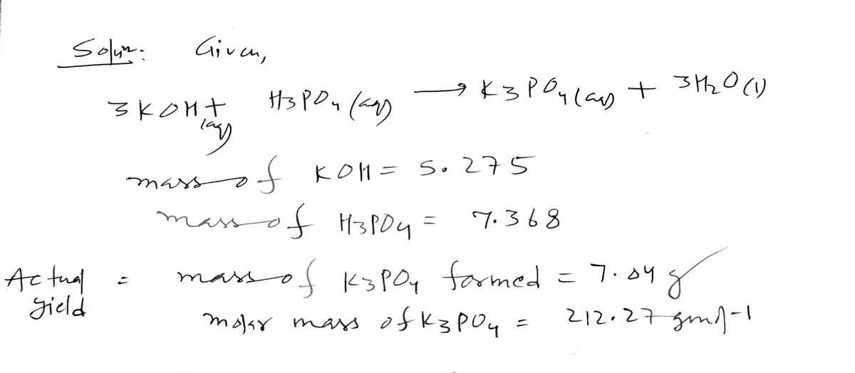 Chemistry homework question answer, step 1, image 1