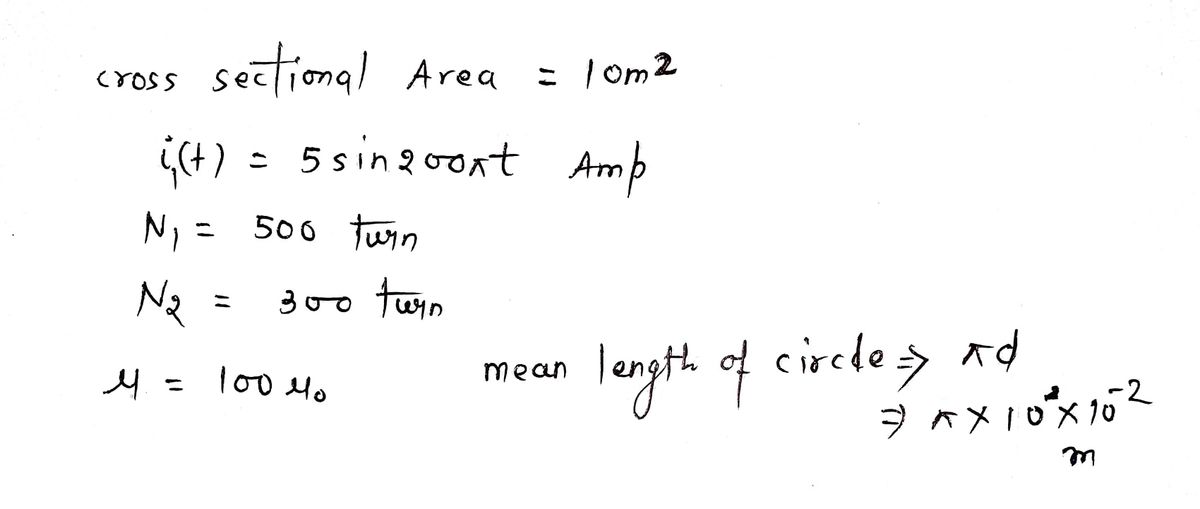 Electrical Engineering homework question answer, step 1, image 1