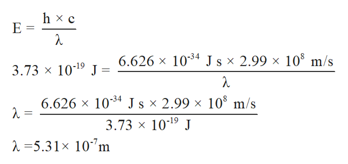 Answered The Equation For Photon Energy E Bartleby