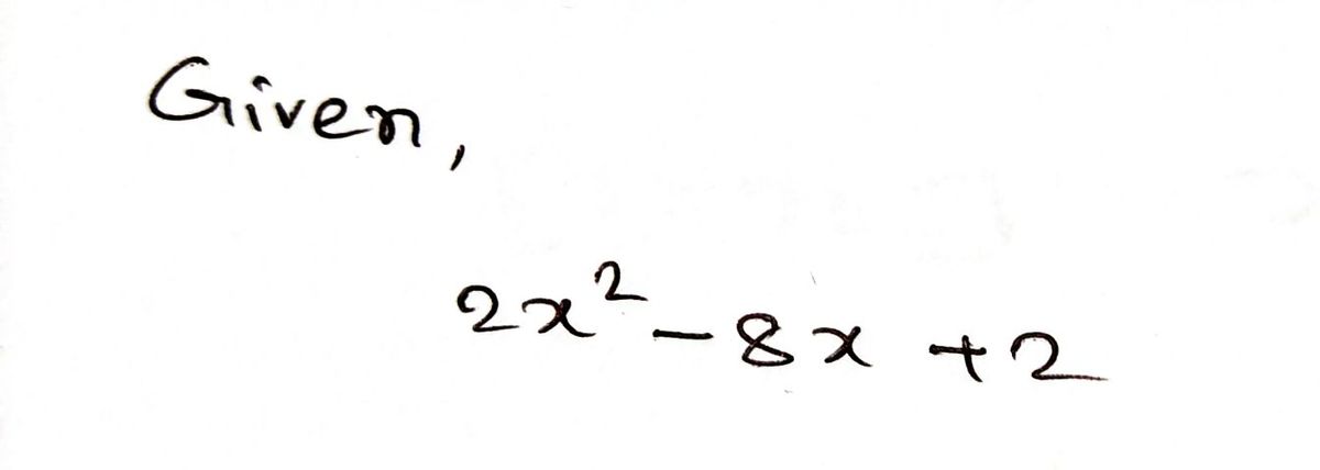 Algebra homework question answer, step 1, image 1