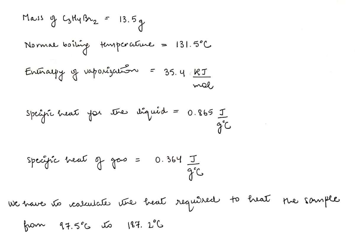 Solved 14. The latent heat of vaporization of isopropyl