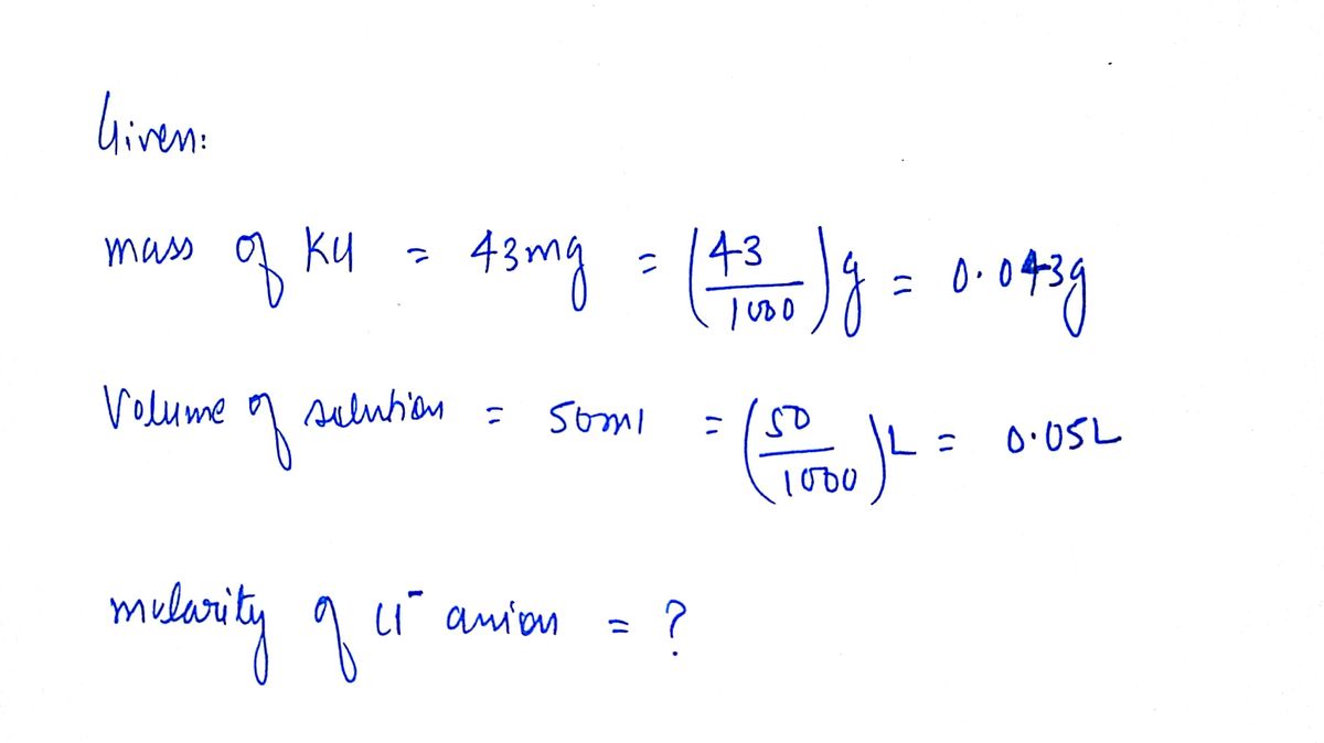 Chemistry homework question answer, step 1, image 1