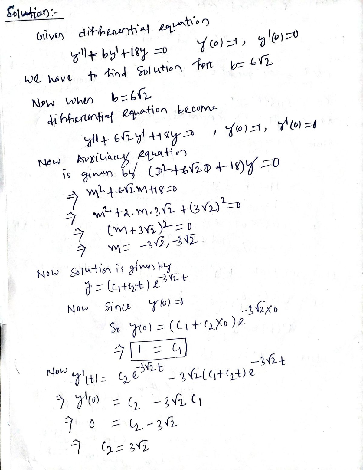 Advanced Math homework question answer, step 1, image 1