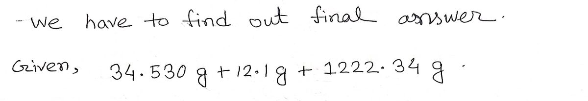 Chemistry homework question answer, step 1, image 1