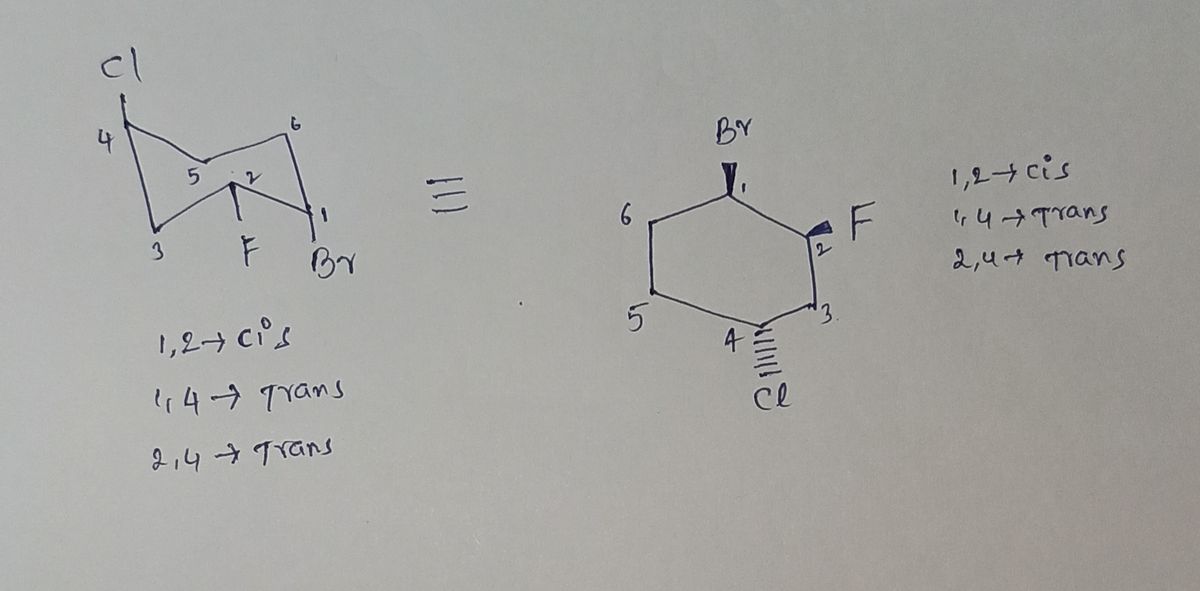 Answer To A Trisubstituted Cyclohexane Compound Is Given In Its Chair Conformation Draw T Studyx