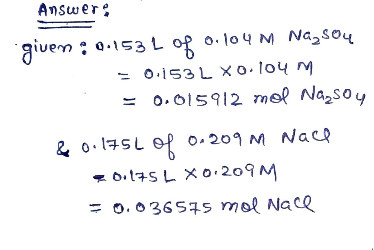 Chemistry homework question answer, step 1, image 1