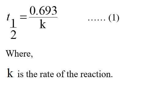 half life of second order reaction