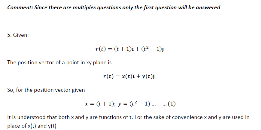 Answered In Exercises 5 8 R T Is The Position Bartleby