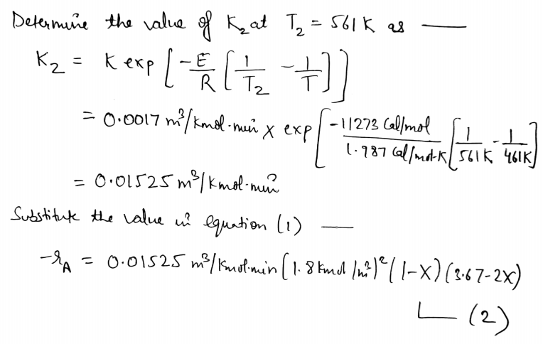 Answered: .What would be the CSTR reactor volume… | bartleby