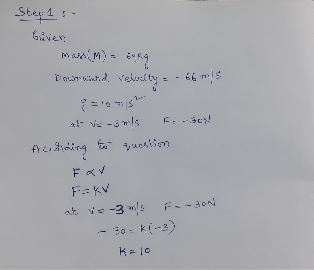 Physics homework question answer, step 1, image 1