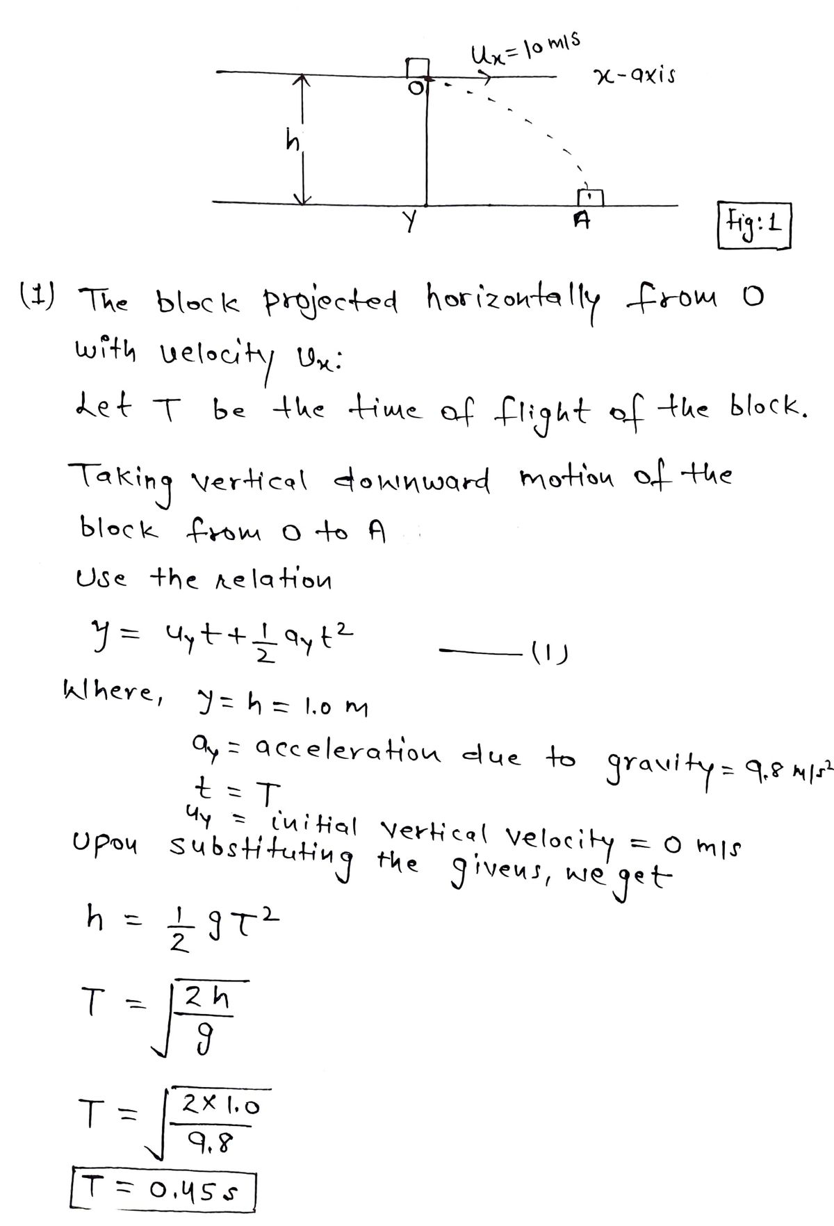 Physics homework question answer, step 1, image 1