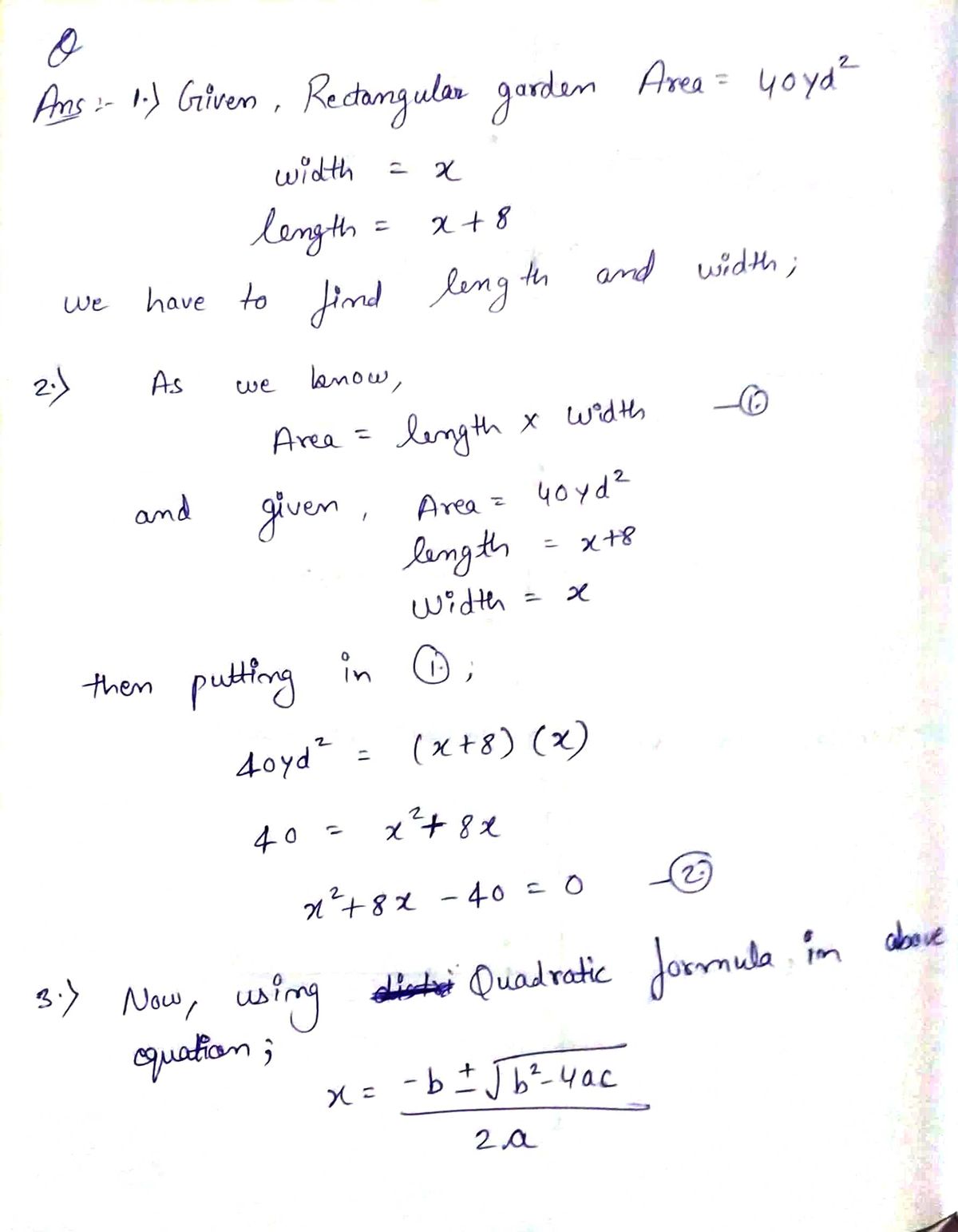 Algebra homework question answer, step 1, image 1