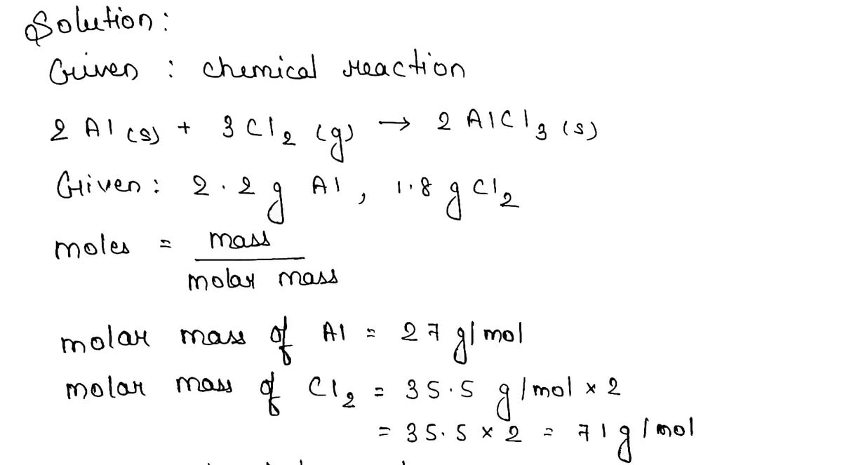 Chemistry homework question answer, step 1, image 1