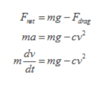 Answered: Quadratic Drag in One Dimension… | bartleby