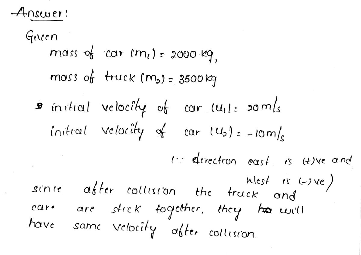 Physics homework question answer, step 1, image 1