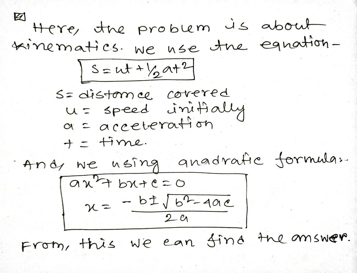 Physics homework question answer, step 1, image 1