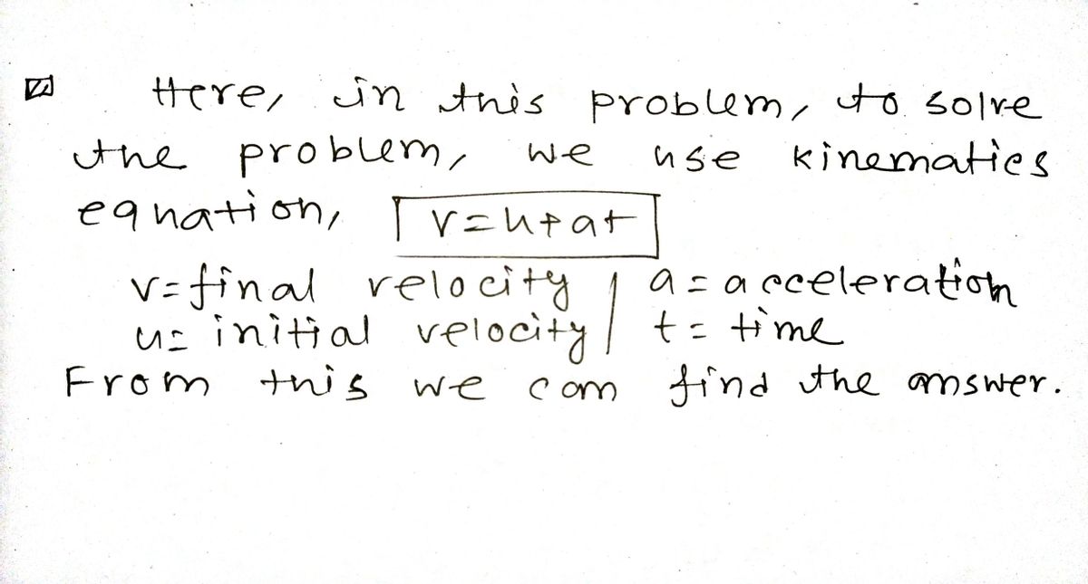 Physics homework question answer, step 1, image 1