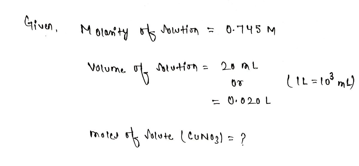 Chemistry homework question answer, step 1, image 1