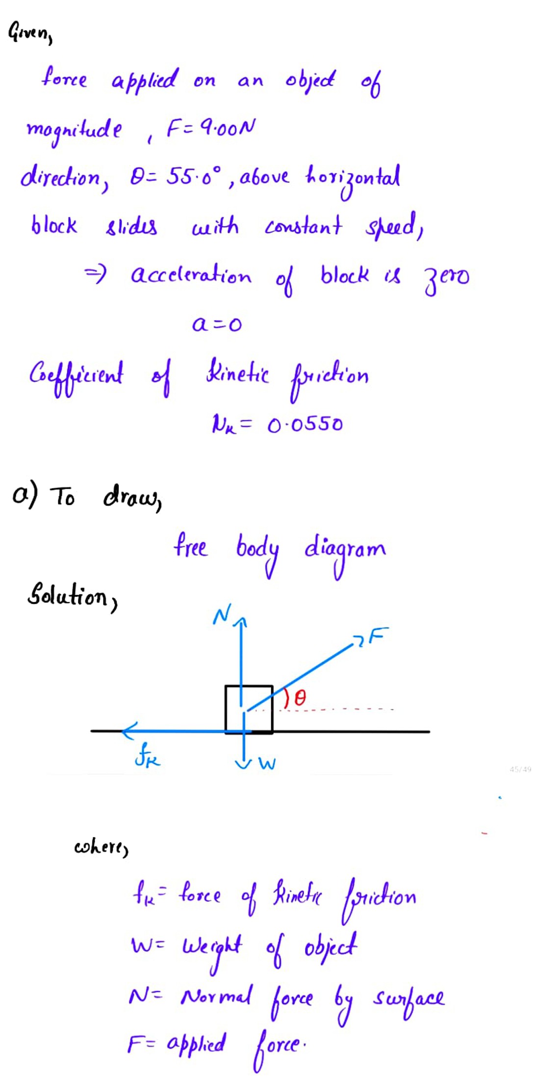 Physics homework question answer, step 1, image 1