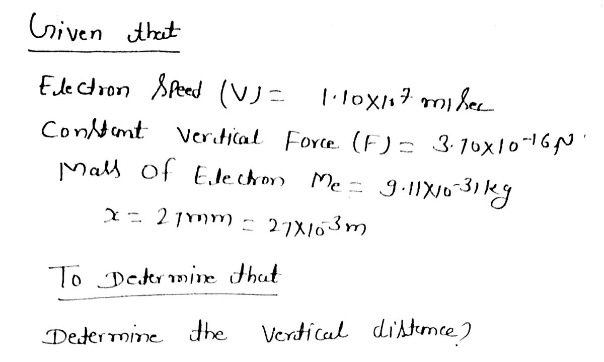 Physics homework question answer, step 1, image 1